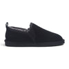 Men's Black Genuine Sheepskin Suede Slipper Winter Moccasins - Cedar