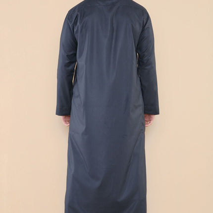 Mens Grey Thobe Jubba Saudi Ramadan Eid Islamic Kaftan Kaudara Arabic Jubbah