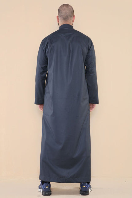 Mens Grey Thobe Jubba Saudi Ramadan Eid Islamic Kaftan Kaudara Arabic Jubbah