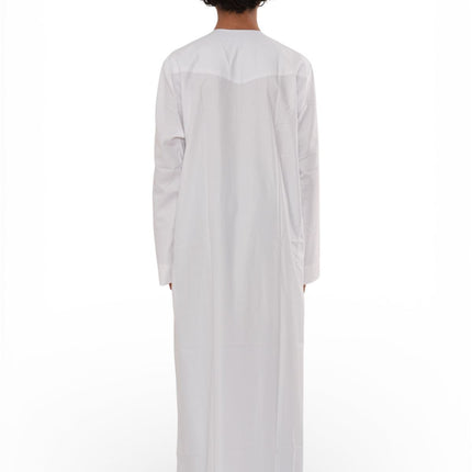 Kids Boys Eid White Moroccan Thobe Robe Djellaba Ramadan Eid Jubba- K-HM10