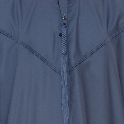 Men's Eid Blue Moroccan Jubba Robe Djellaba Ramadan Eid Thobe - HM11