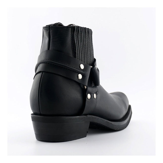 Grinders Unisex Black Western Leather Boots - Renegade Lo
