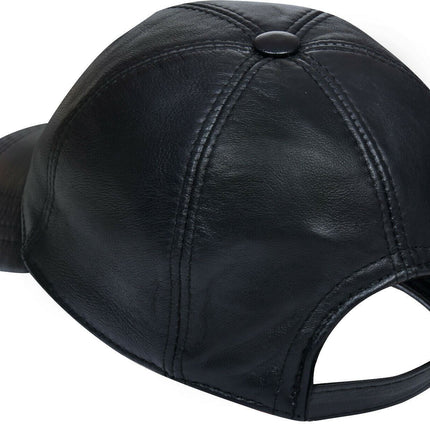 Unisex Real Nappa Leather Adjustable Golf Snapback Plain Baseball Cap Hat
