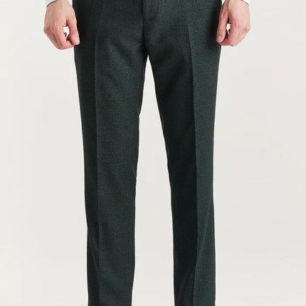 Men's Green 3 Piece Prince Of Wales Formal Suit
