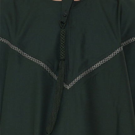 Men's Eid Green Moroccan Thobe Robe Djellaba Ramadan Eid Jubba- HM10