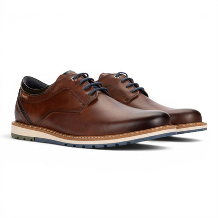 Pikolinos Men's Brown Leather Lace-Up Smart Shoes - Berna