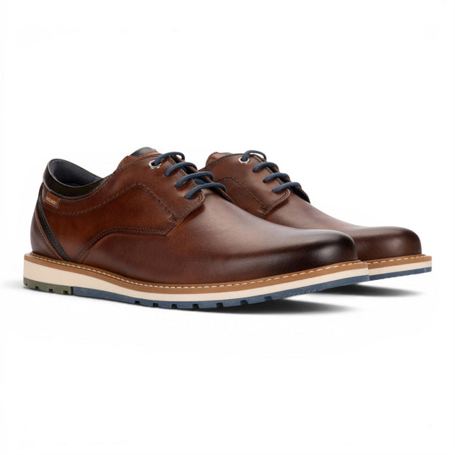 Pikolinos Men's Brown Leather Lace-Up Smart Shoes - Berna