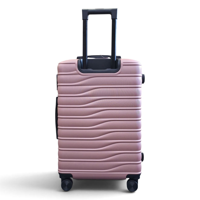 Hardshell Rose Gold Suitcase Set Robust 8 Wheel Luggage Cabin Case Bag