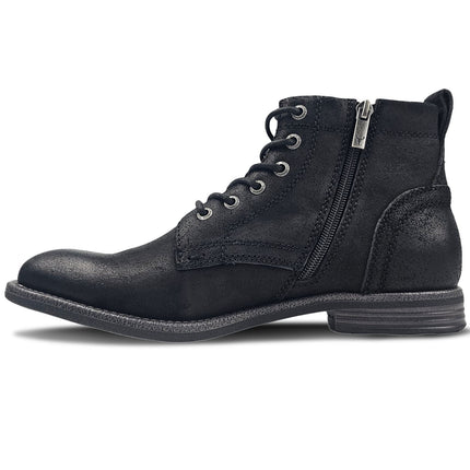 Windsorsmith Mens Black Leather Casual Chukka Ankle Desert Boots - Sebastien
