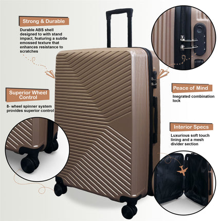 Hard Shell Cabin  48 x 37 x 20 cm Luggage Suitcase Suitable for Easyjet, Ryanair