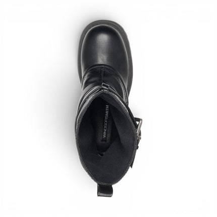 Windsorsmith Women's Black Chunky Platform Pull-On High Boots - Vendetta
