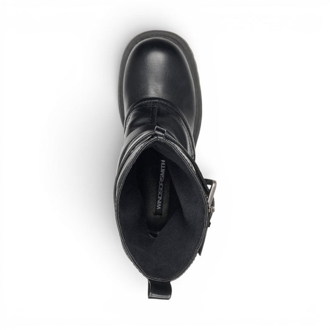 Windsorsmith Women's Black Chunky Platform Pull-On High Boots - Vendetta