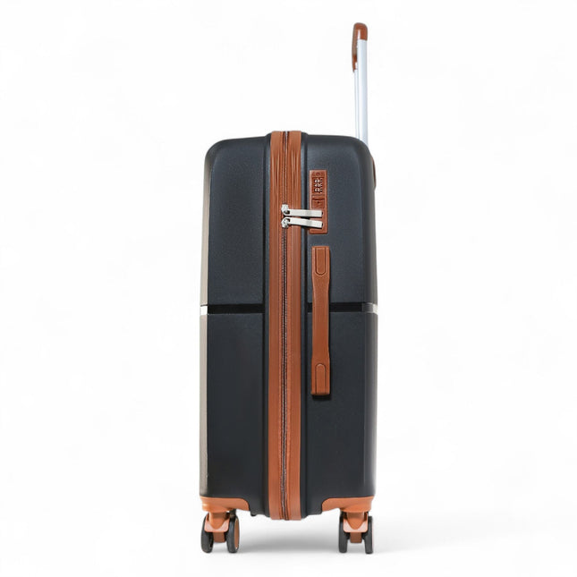 Strong Hard Shell Suitcase Set 8 Wheel Cabin Luggage Holiday Travel Case