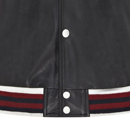 Mens Baseball Leather Letterman Bomber Jacket - Ashwood