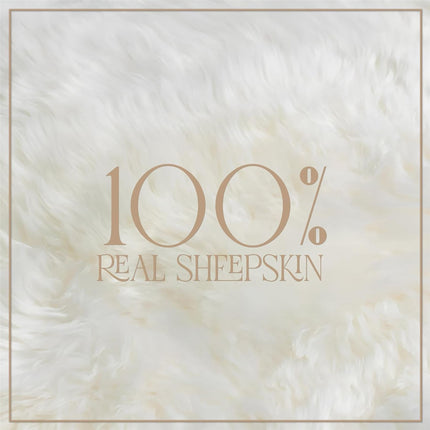 Genuine Ivory Sheepskin Natural Silky Soft Fluffy Real Wool Rug