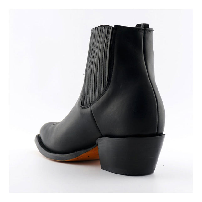 Grinders Unisex Black Western Ankle Boots - Maverick