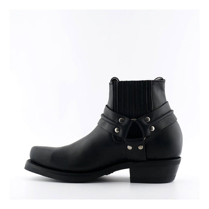 Grinders Unisex Black Western Leather Boots - Renegade Lo