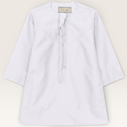 Baby Boys Ramadan White Moroccan Thobe Robe Emirati Eid Jubba- B-TT001