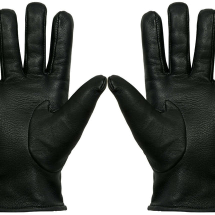 WOMENS BLACK CLASSIC SOFT REAL 100% LEATHER GLOVES THERMAL LINED DRIVING FITTED