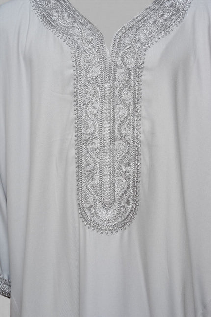 Kids Boys Grey Moroccan Thobe Robe Eid Djellaba Gandoura Jubba- K-HM65