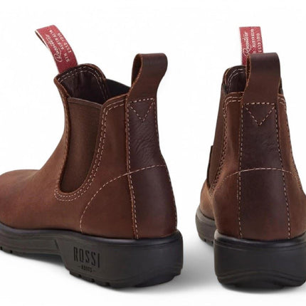 Rossi 303 Endura Redwood Brown Leather Chelsea Boots