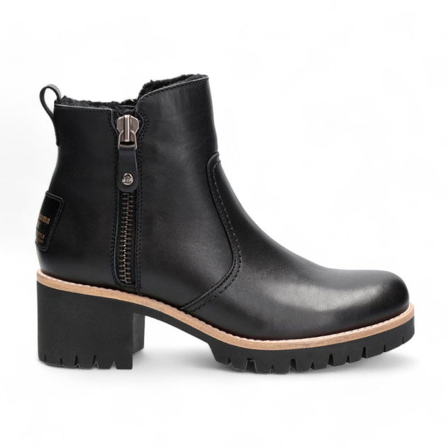 Panama Jacks Women's Black Trav B2 Leather Ankle Boots