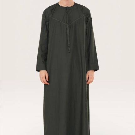 Men's Ramadan Eid Green Moroccan Jubba Robe Djellaba Thobe - TT-008