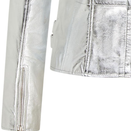 Womens Leather Brando Biker Jacket-Orlando