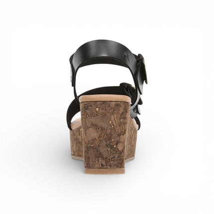 Blowfish Malibu Womens Black Wedge Strappy Espadrille Heel Sandals - Ali