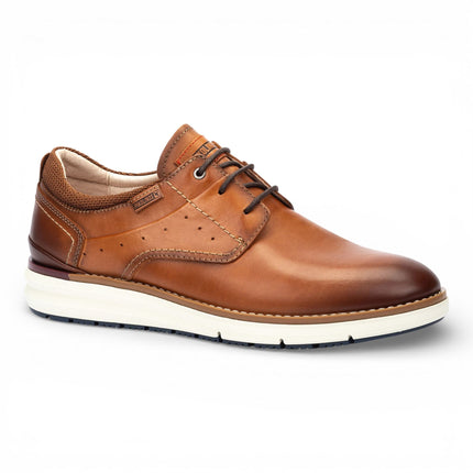 Pikolinos Men's Brown Leather Lace-Up Sneaker Trainers Shoes - Manacor