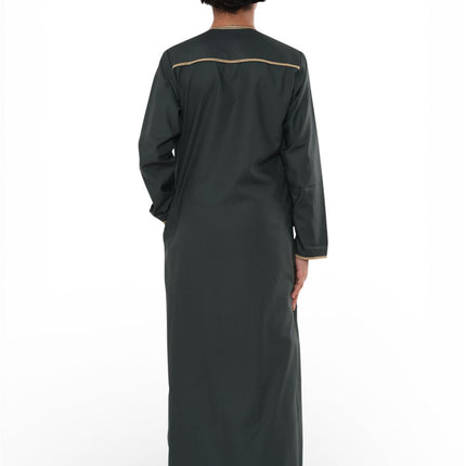 Kids Boys Ramadan Green Moroccan Thobe Robe Emirati Eid Jubba- TT-003