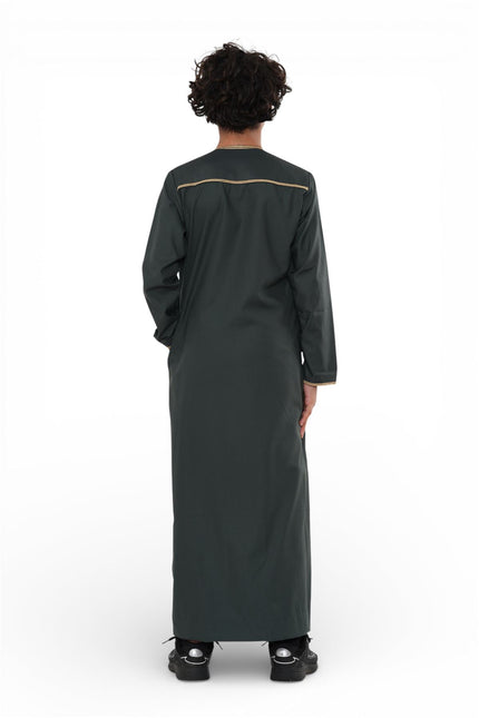 Kids Boys Ramadan Green Moroccan Thobe Robe Emirati Eid Jubba- TT-003