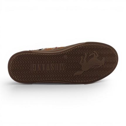 Mustang Women's Brown Tweed Sneakers Trainer Shoes - M0212020