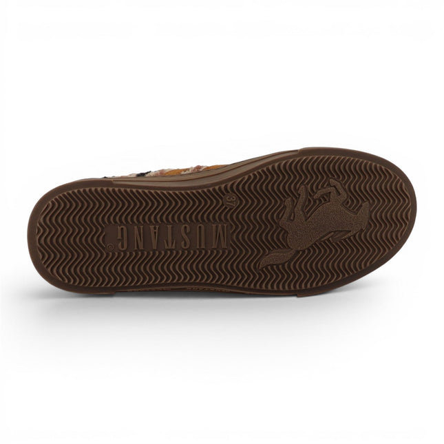 Mustang Women's Brown Tweed Sneakers Trainer Shoes - M0212020