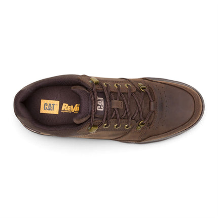 Caterpillar (CAT) Men's Dark Brown Leather Water-Resistant Hiking Shoes - Pursue Hiker Lo