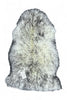 Genuine Black Wolf Tip Sheepskin Natural Silky Soft Fluffy Real Wool Rug