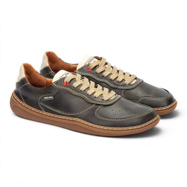 Pikolinos Pine Green Leather Sneakers Trainer Barefoot Shoes - Aranjuez