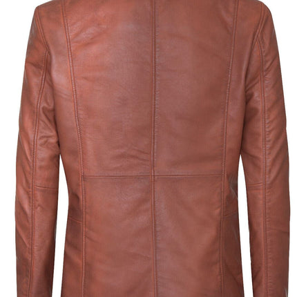 Men's Reefer Leather Blazer Jacket`- Pablo