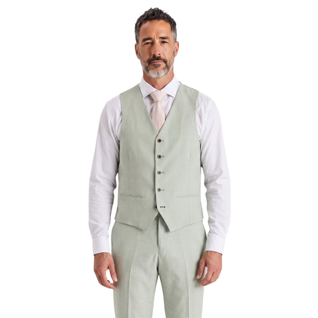Men's Sage Green Waistcoat Formal Vest - Belmount