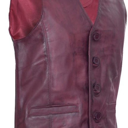 Mens Classic Leather Waistcoat-Chester