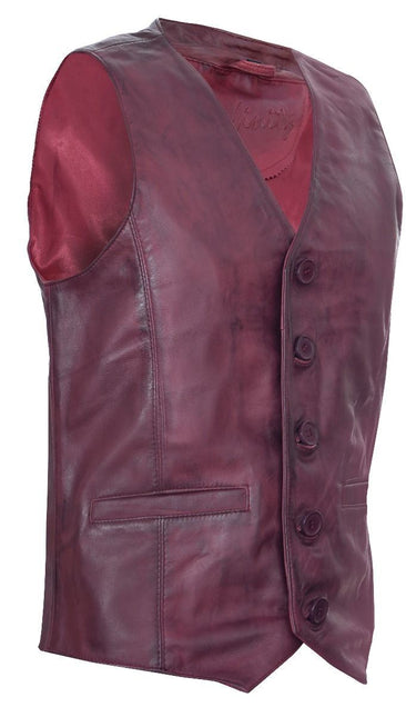 Mens Classic Leather Waistcoat-Chester