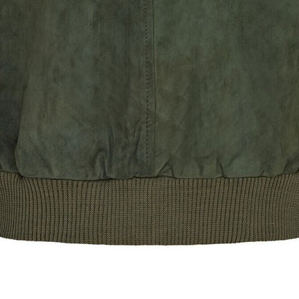Mens Soft Goat Suede MA-1 Varsity Bomber Jacket  - Dalian