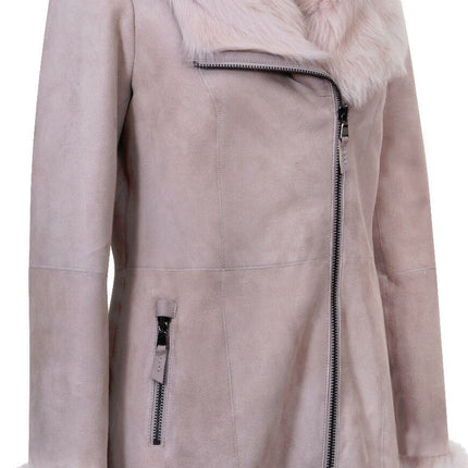 Ladies Suede Merino Sheepskin Coat-Samara