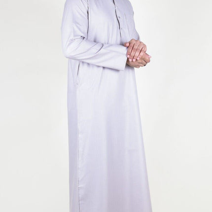 Mens Cream Thobe Jubba Saudi Ramadan Eid Islamic Kaftan Kaudara Arabic Jubbah