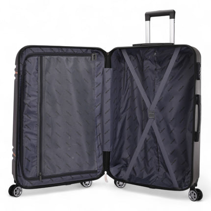 Hard Shell Modern Dual 4 Wheel Luggage Suitcase Set