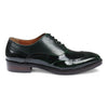 Justin Reess Men's Green Patent Leather Brogue Formal Shoes - Harry