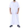 Mens White Thobe Jubba Islamic Arab Moroccan Saudi Zipped Kaftan Arab Robe