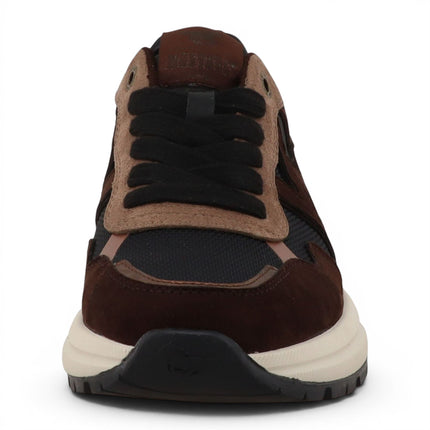 Mustang Women's Brown Faux Leather Trainers Platform Sneakers - M0702007