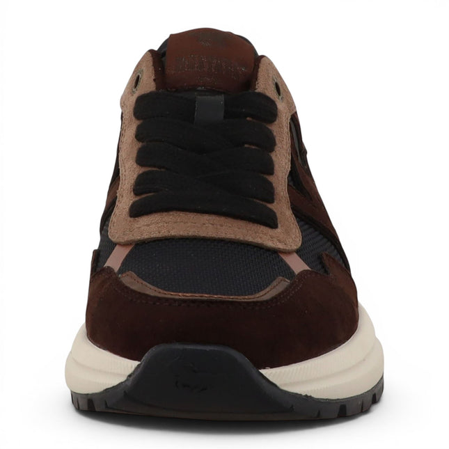 Mustang Women's Brown Faux Leather Trainers Platform Sneakers - M0702007