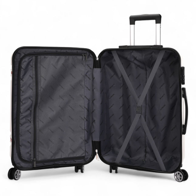 Hard Shell Modern Dual 4 Wheel Luggage Suitcase Set